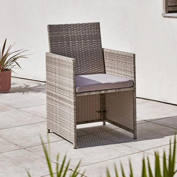 Grey Rattan 4 Seater Dining Cube Set 10 Grey Rattan 4 Seater Dining Cube Set - Image 8