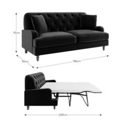 Beatrice Buttoned Velvet 3 Seater Double Sofa Bed 30 Beatrice Buttoned Velvet 3 Seater Double Sofa Bed -Dunelm 30927531 alt09