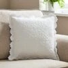 Quilted Embroidered Cotton Cushion Cover 1 Quilted Embroidered Cotton Cushion Cover -Dunelm 30927582