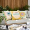 Pack Of 3 Sunbeam Outdoor Square Cushion Covers 2 Pack Of 3 Sunbeam Outdoor Square Cushion Covers -Dunelm 30927791