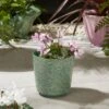 Leaf Embossed Stoneware Plant Pot 2 Leaf Embossed Stoneware Plant Pot -Dunelm 30927966