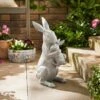 Mummy & Baby Resin Outdoor Rabbit Ornament -Dunelm 30927980