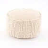 Curves Tufted Natural Pouffe -Dunelm 30928137