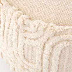 Curves Tufted Natural Pouffe -Dunelm 30928137 alt02