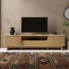 Inga Extra Wide TV Unit For TVs Up To 75", Oak Effect -Dunelm 30928263