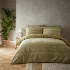Alara Jaquard 100% Cotton Duvet Cover And Pillowcase Set