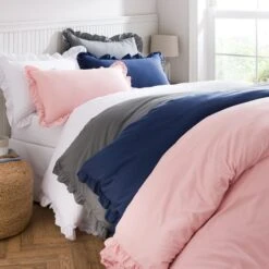 Briona Frilled Edge Duvet Cover & Pillowcase Set 29 Briona Frilled Edge Duvet Cover & Pillowcase Set -Dunelm 30928499 alt08