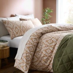 Syrah Ikat 100% Cotton Duvet Cover And Pillowcase Set -Dunelm 30928577 alt08