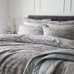 Marble Jacquard Duvet Cover And Pillowcase Set -Dunelm 30929868 alt03