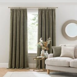 Alayna Chenille Pencil Pleat Curtains -Dunelm 30930796 alt01