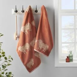 Highland Cow Cotton Towel -Dunelm 30932213 alt04