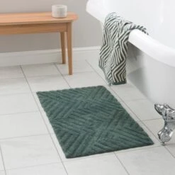 Tufted Geometric Bath Mat -Dunelm 30932427