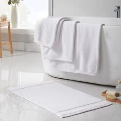 Turkish Luxury Heavyweight Cotton Bath Mat -Dunelm 30933386 alt02