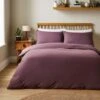 Super Soft Washed Microfibre Plain Duvet Cover And Pillowcase Set -Dunelm 30935211