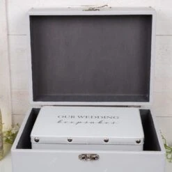 Set Of 2 Amore Wedding Keepsake Luggage Boxes -Dunelm 30937097 alt01