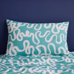 Aqua Doodle Reversible Duvet Cover And Pillowcase Set -Dunelm 30937776 alt03