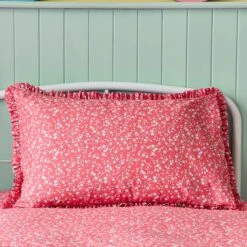 Ditsy Frill Reversible Duvet Cover And Pillowcase Set -Dunelm 30937792 alt03