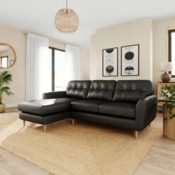 Sven Vintage Leather Large Corner Chaise Sofa 40 Sven Vintage Leather Large Corner Chaise Sofa -Dunelm 30938082