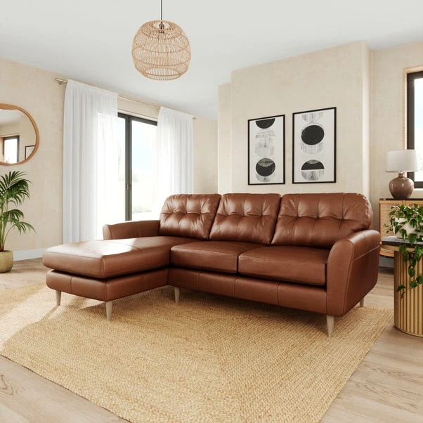 Sven Vintage Leather Large Corner Chaise Sofa 3 Sven Vintage Leather Large Corner Chaise Sofa