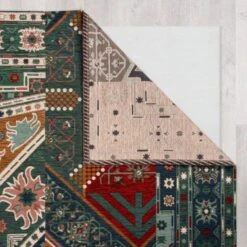 Traditional Patchwork Chenille Stair Runner 28 Traditional Patchwork Chenille Stair Runner -Dunelm 30938907 alt02