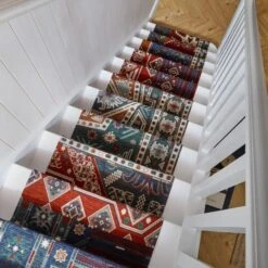 Traditional Patchwork Chenille Stair Runner 30 Traditional Patchwork Chenille Stair Runner -Dunelm 30938907 alt04
