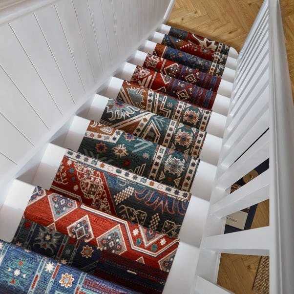 Traditional Patchwork Chenille Stair Runner 7 Traditional Patchwork Chenille Stair Runner - Image 5