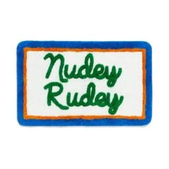 Nudey Rudey Slogan Bath Mat -Dunelm 30939034 alt02