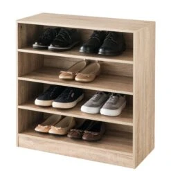 Natural 12 Pair Shoe Storage Unit -Dunelm 30944966 alt02