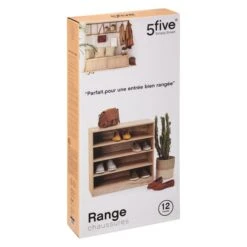 Natural 12 Pair Shoe Storage Unit -Dunelm 30944966 alt03