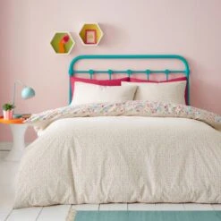 Zingy Mushroom Reversible Duvet Cover And Pillowcase Set -Dunelm 30945360 alt02