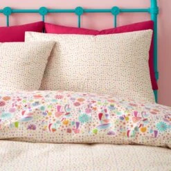 Zingy Mushroom Reversible Duvet Cover And Pillowcase Set -Dunelm 30945360 alt03
