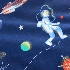 Space 100% Cotton Reversible Duvet Cover And Pillowcase Set -Dunelm 30945423 alt04