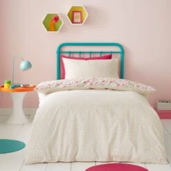 Zingy Mushroom Reversible Duvet Cover And Pillowcase Set -Dunelm 30945435 alt02