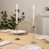Set Of 2 Silver Candlestick Holders -Dunelm 30958146