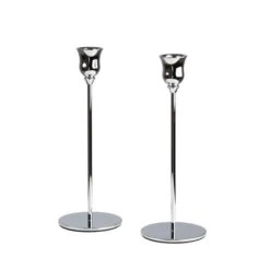 Set Of 2 Silver Candlestick Holders 7 Set Of 2 Silver Candlestick Holders -Dunelm 30958146 alt02
