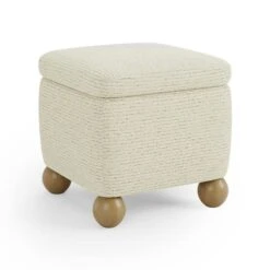 Nylah Boucle Fleck Storage Footstool 16 Nylah Boucle Fleck Storage Footstool -Dunelm 30958372 alt05