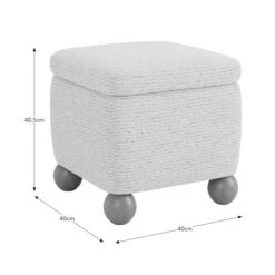 Nylah Boucle Fleck Storage Footstool 19 Nylah Boucle Fleck Storage Footstool -Dunelm 30958372 alt09