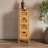 Avani 4 Drawer Storage Unit, Bamboo -Dunelm 30964273