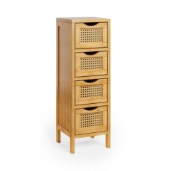 Avani 4 Drawer Storage Unit, Bamboo -Dunelm 30964273 alt04