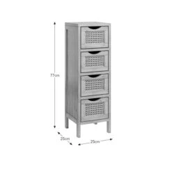 Avani 4 Drawer Storage Unit, Bamboo -Dunelm 30964273 alt09