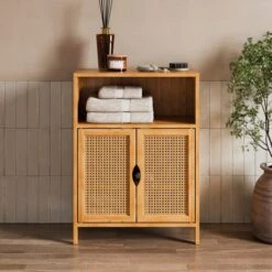 Avani Two Door Cabinet, Bamboo
