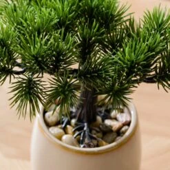Artificial Bonsai Tree In Ceramic Plant Pot -Dunelm 30965279 alt02