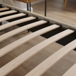 Mason Buttoned Woven Fabric Bed Frame -Dunelm 30968568 alt03