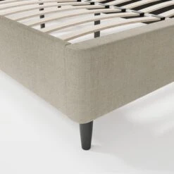 Mason Buttoned Woven Fabric Bed Frame -Dunelm 30968568 alt07