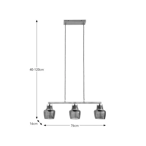 Auburn Modern 3 Light Adjustable Diner Ceiling Light 14 Auburn Modern 3 Light Adjustable Diner Ceiling Light - Image 12