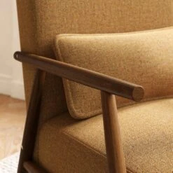 Return - Alpine Spindle Multi Tone Weave Occasional Chair, Orange -Dunelm 30985172 alt02